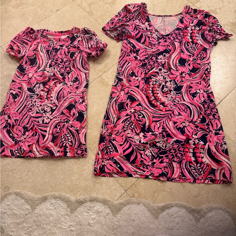 Lilly Pulitzer Pink and Black Kids Matching Set